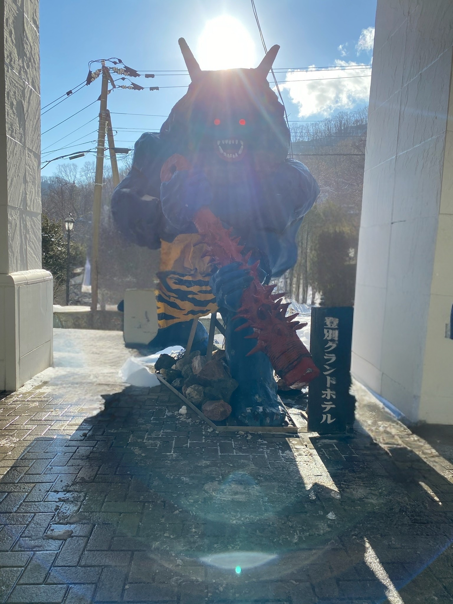 登別グランドホテルの鬼オブジェ
